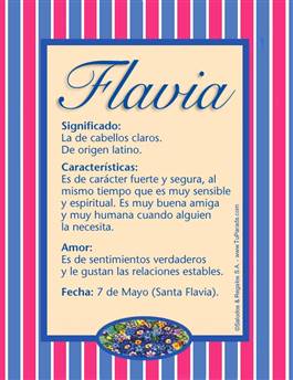 Significado del nombre Flavia