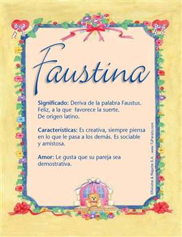 Significado del nombre Faustina