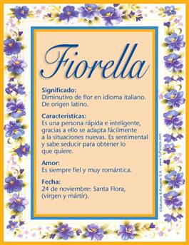 Significado del nombre Fiorella