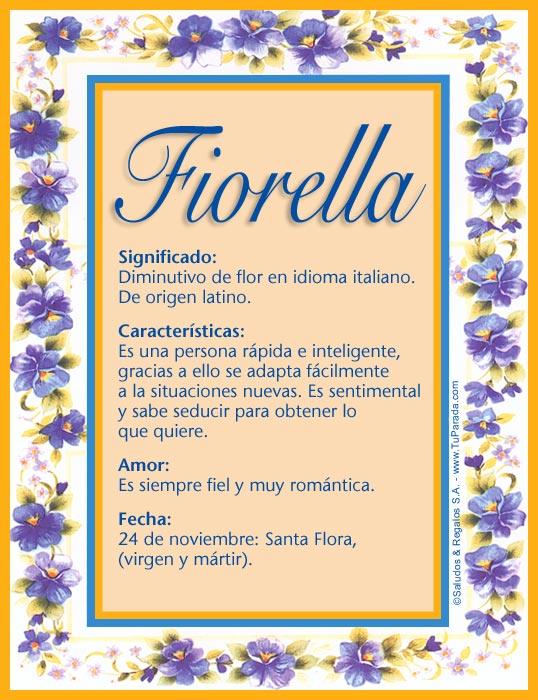 Tarjeta - Fiorella