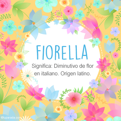 Significado Nombre Fiorella