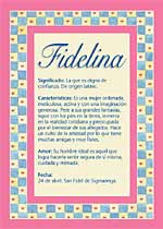 Significado del nombre Fidelina