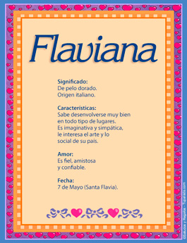 Significado del nombre Flaviana