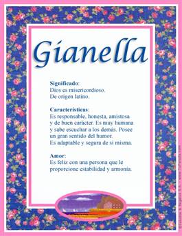 Significado del nombre Gianella