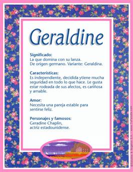 Nombre Geraldine