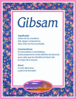 Significado del nombre Gibsam