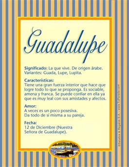 Significado del nombre Guadalupe