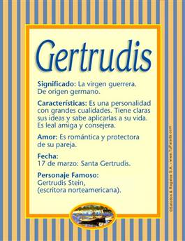 Significado del nombre Gertrudis