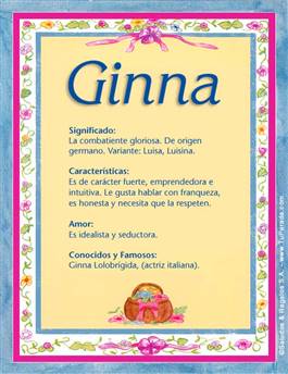 Significado del nombre Ginna