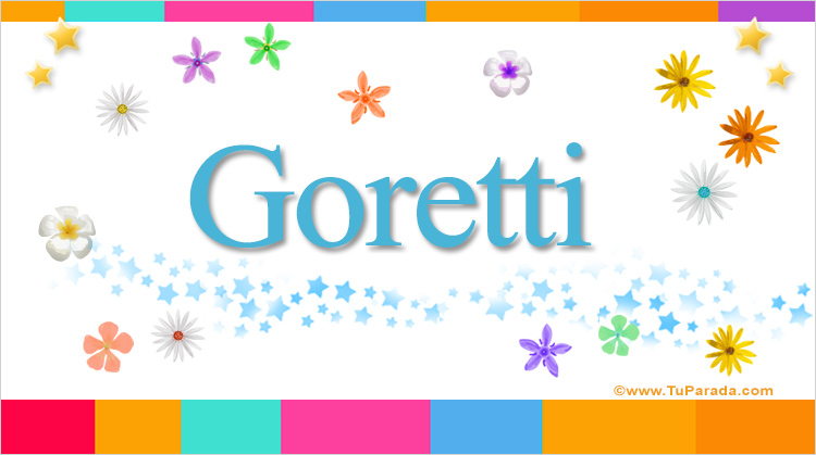 Nombre Goretti, Imagen Significado de Goretti
