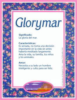 Significado del nombre Glorymar