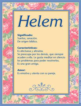 Significado del nombre Helem
