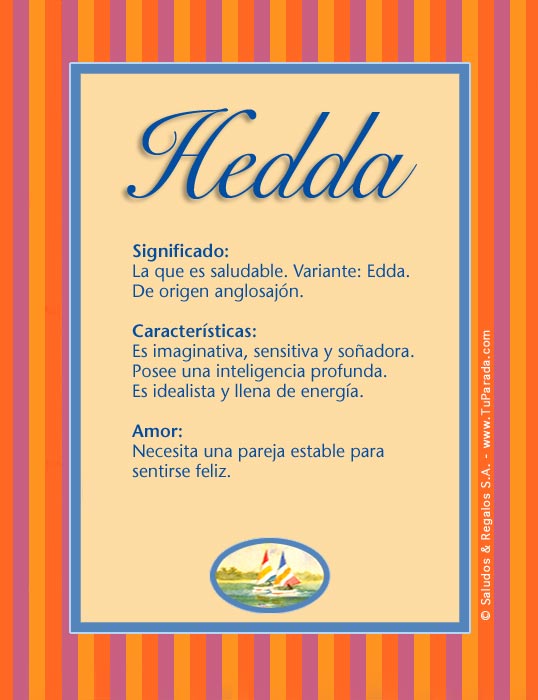 Tarjeta - Hedda