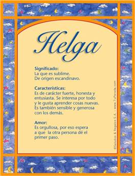 Significado del nombre Helga
