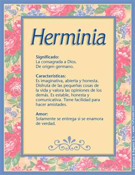 Significado del nombre Herminia