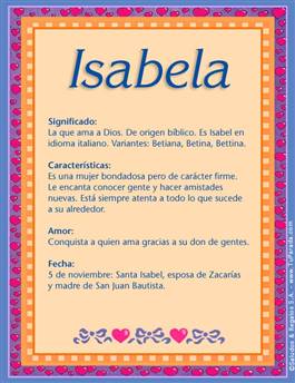 Significado del nombre Isabela