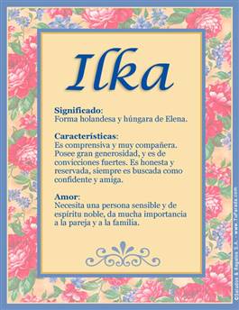 Significado del nombre Ilka