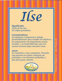 Significado del nombre Ilse