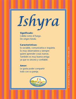 Significado del nombre Ishyra