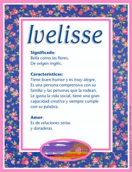 Significado del nombre Ivelisse