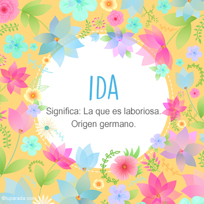 Significado Nombre Ida