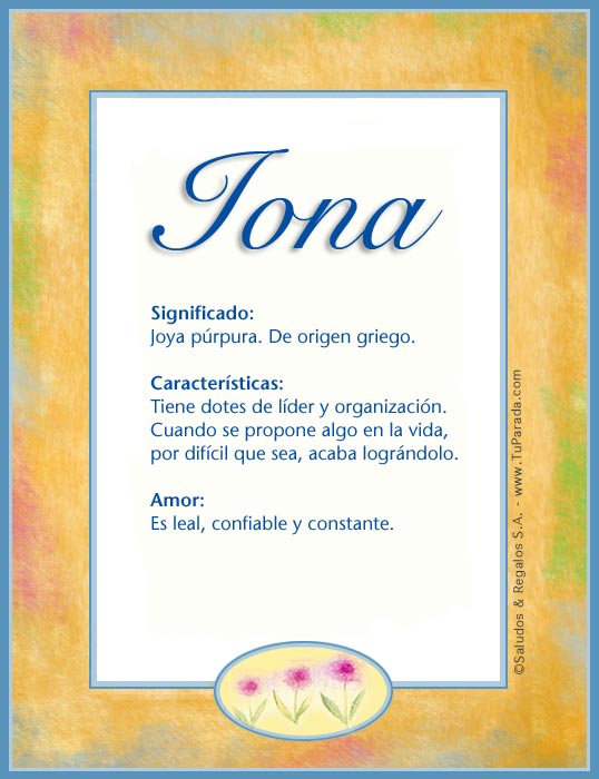 Tarjeta - Iona