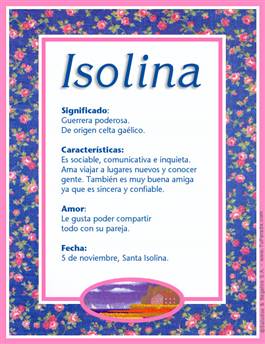Significado del nombre Isolina