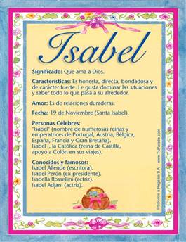 Significado del nombre Isabel