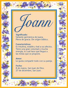 Significado del nombre Joann