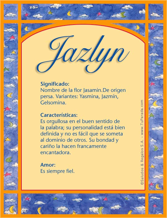 Tarjeta - Jazlyn