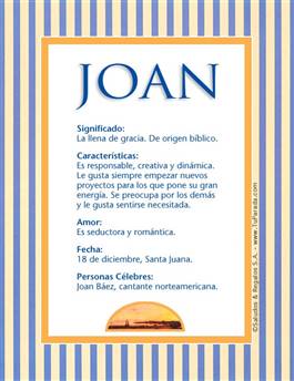 Significado del nombre Joan