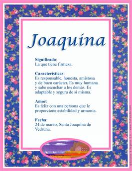 Significado del nombre Joaquina