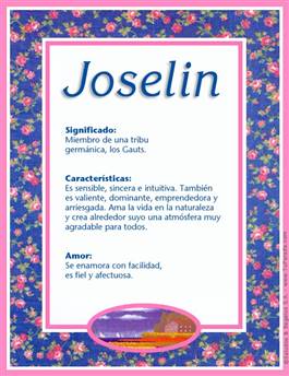 Significado del nombre Joselin