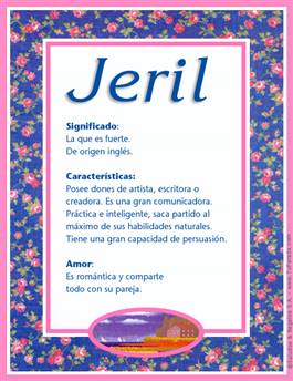 Significado del nombre Jeril