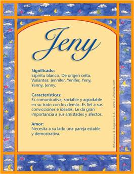 Significado del nombre Jeny