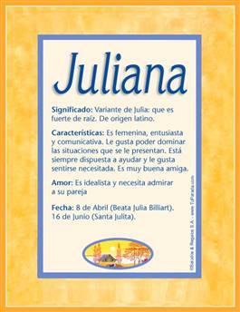 Significado del nombre Juliana