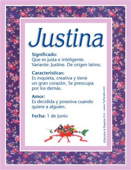 Significado del nombre Justina
