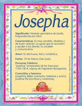Significado del nombre Josepha