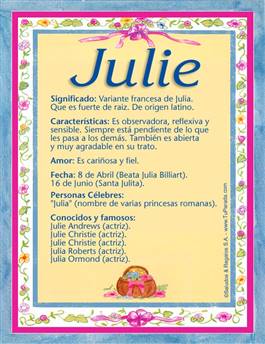 Significado del nombre Julie