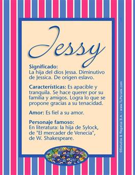 Significado del nombre Jessy