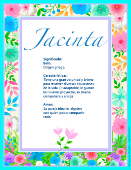 Significado del nombre Jacinta