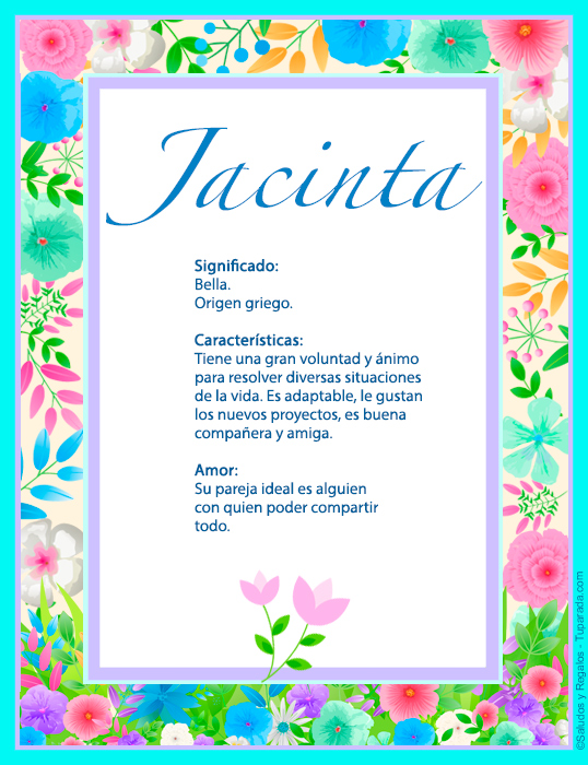 Tarjeta - Jacinta