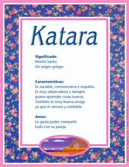 Significado del nombre Katara