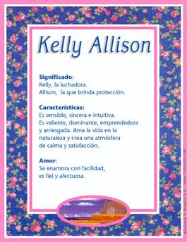 Significado del nombre Kelly Allison