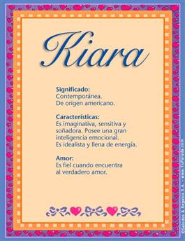 Significado del nombre Kiara
