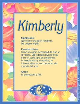 Significado del nombre Kimberly