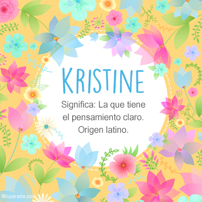 Significado Nombre Kristine