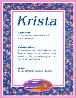 Significado del nombre Krista