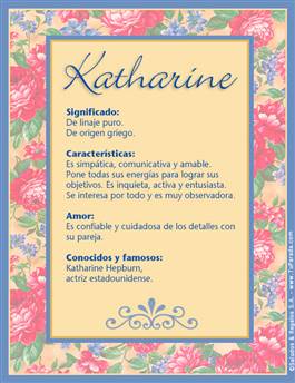 Significado del nombre Katharine