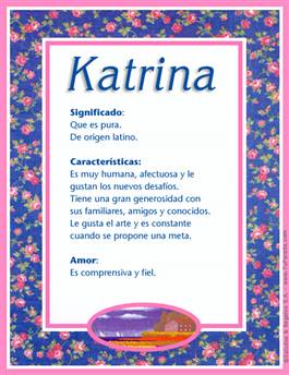 Significado del nombre Katrina